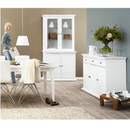 Komód, DTD fóliázott/MDF festett, fehér, PARIS 77824