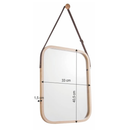 Tükör, természetes bambusz, LEMI 2