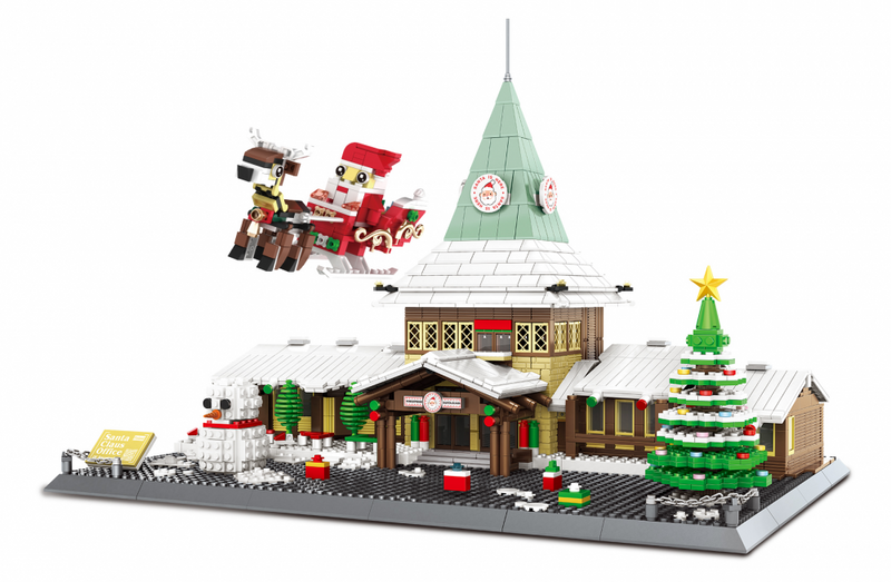 WANGE® 6218 | lego-kompatibilis építőjáték | 2180 db építőkocka | Télapó Háza Rovaniemi – Finnország