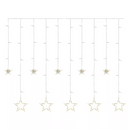 LED karácsonyi fényfüggöny – csillagok, 185x105 cm, beltéri, meleg fehér