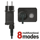 LED karácsonyi jégcsapok, 10 m, kültéri és beltéri, hideg fehér, programokkal