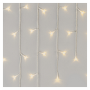 LED karácsonyi jégcsapok, 5 m, kültéri és beltéri, meleg fehér, távirányító, progr, időz.