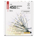 LED fényfüzér – fürtök, nano, 8 m, beltéri, meleg fehér, időzítő