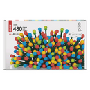 LED karácsonyi fényfüzér, cseresznye – golyók, 48 m, kültéri és beltéri, többszínű, időz.