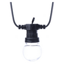 LED fényfüzér – 10x party égő, átlátszó, 5 m, kültéri és beltéri, meleg fehér