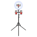 Sunpak Ultimate Vlogging Szett, lámpaállvány, telefonadapter, Boya mikrofon, stúdió körlámpa, fekete