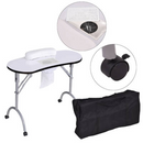 Hordozható manikűr asztal ajándék táskával, ventilátoros