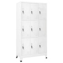 vidaXL acél öltözőszekrény 9 rekesszel 90 x 45 x 180 cm