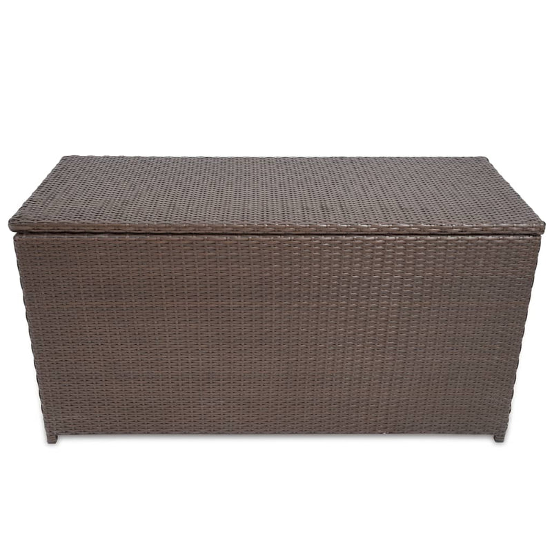 vidaXL barna polyrattan kerti tárolóláda 120 x 50 x 60 cm