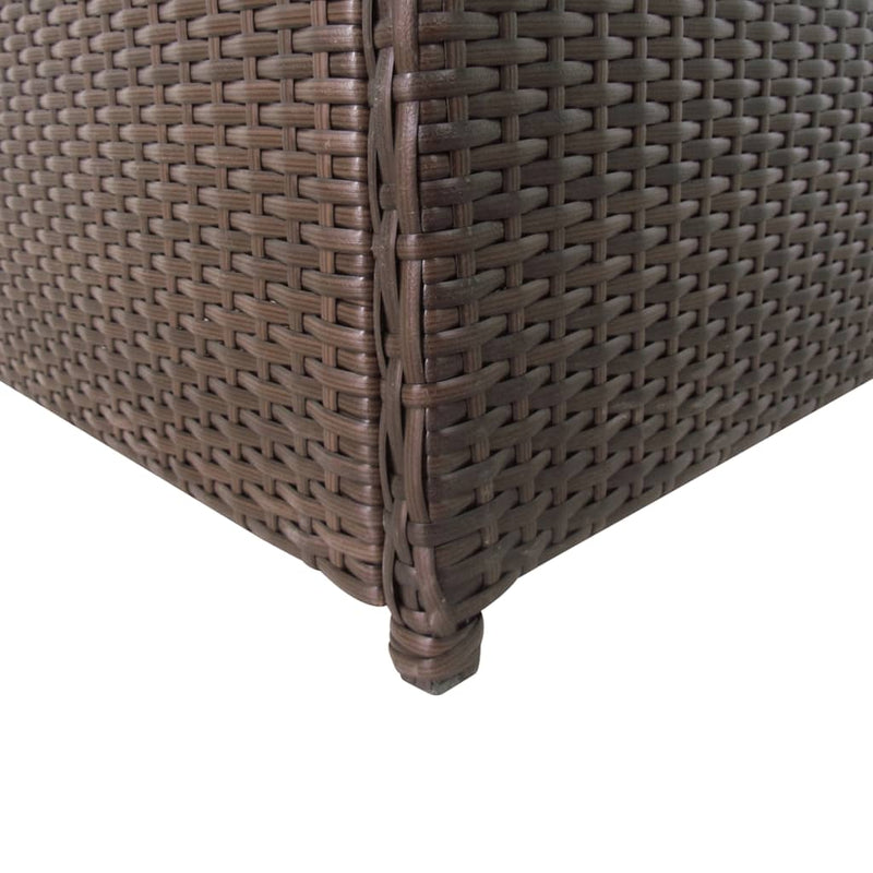 vidaXL barna polyrattan kerti tárolóláda 120 x 50 x 60 cm