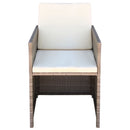 vidaXL 2 db bézs polyrattan kerti szék hát- és ülőpárnával