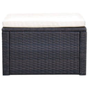 vidaXL Barna polyrattan ottomán zsámoly 53x53x30 cm
