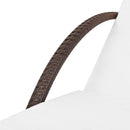 vidaXL barna polyrattan napozóágy párnával és asztallal