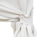 vidaXL fekete polyrattan napozóágy függönyökkel