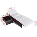 vidaXL 2 db barna polyrattan dönthető kerti szék asztallal