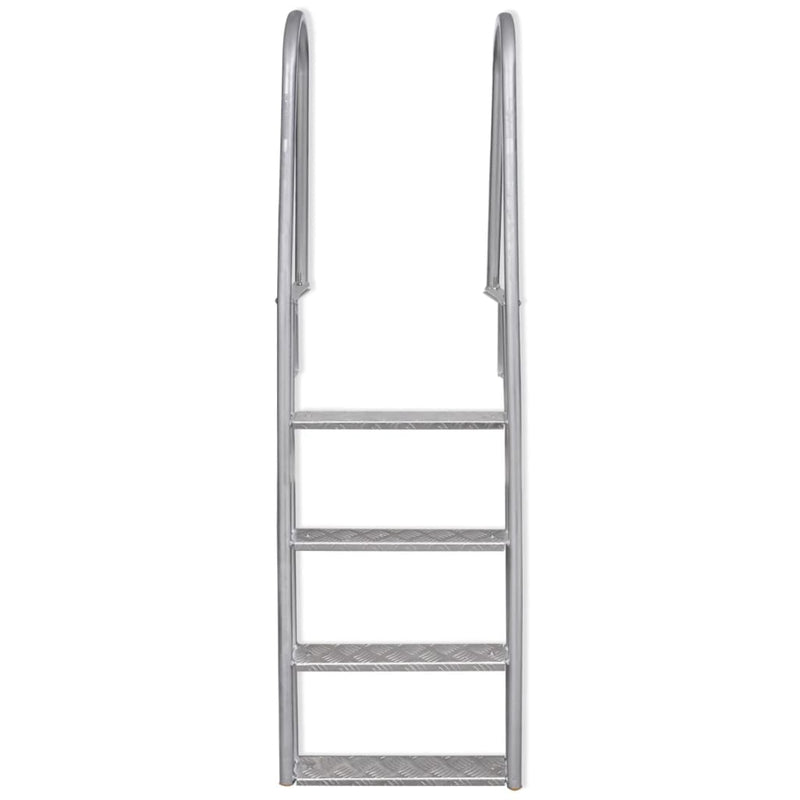 vidaXL 4-lépcsős alumínium dokk-/medencelétra 167 cm