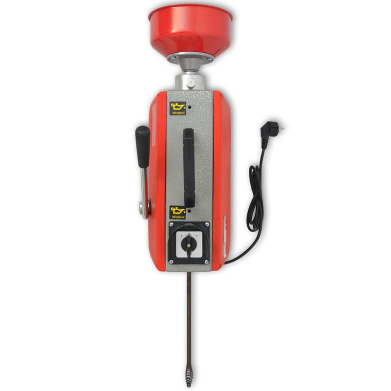 vidaXL csőtisztító gép 250 W 15 m x 16 mm; 4,5 m x 9,5 mm