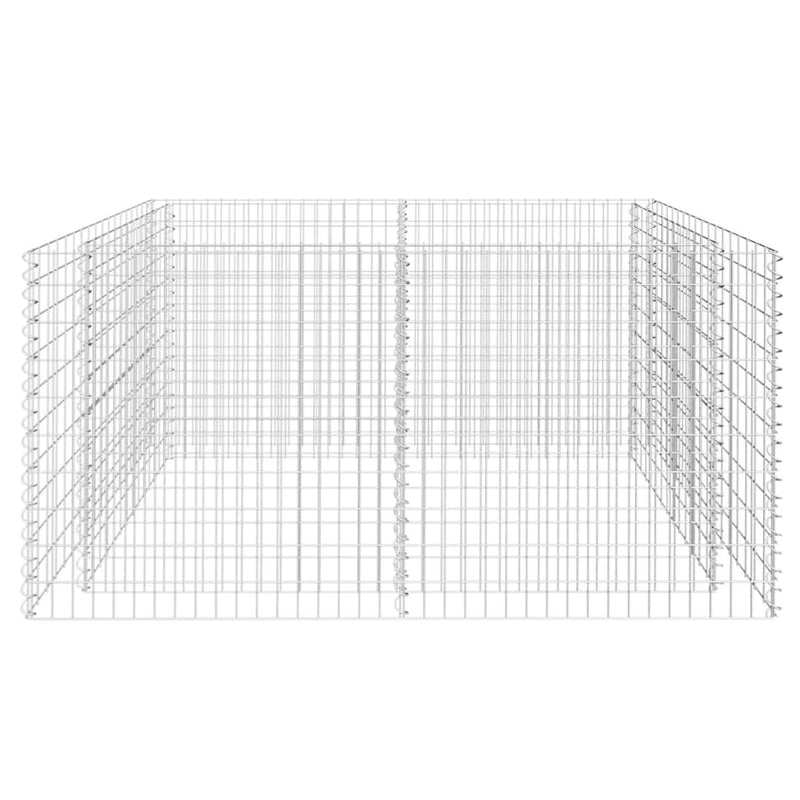 vidaXL ezüstszínű acél gabion magaságyás 180 x 90 x 100 cm