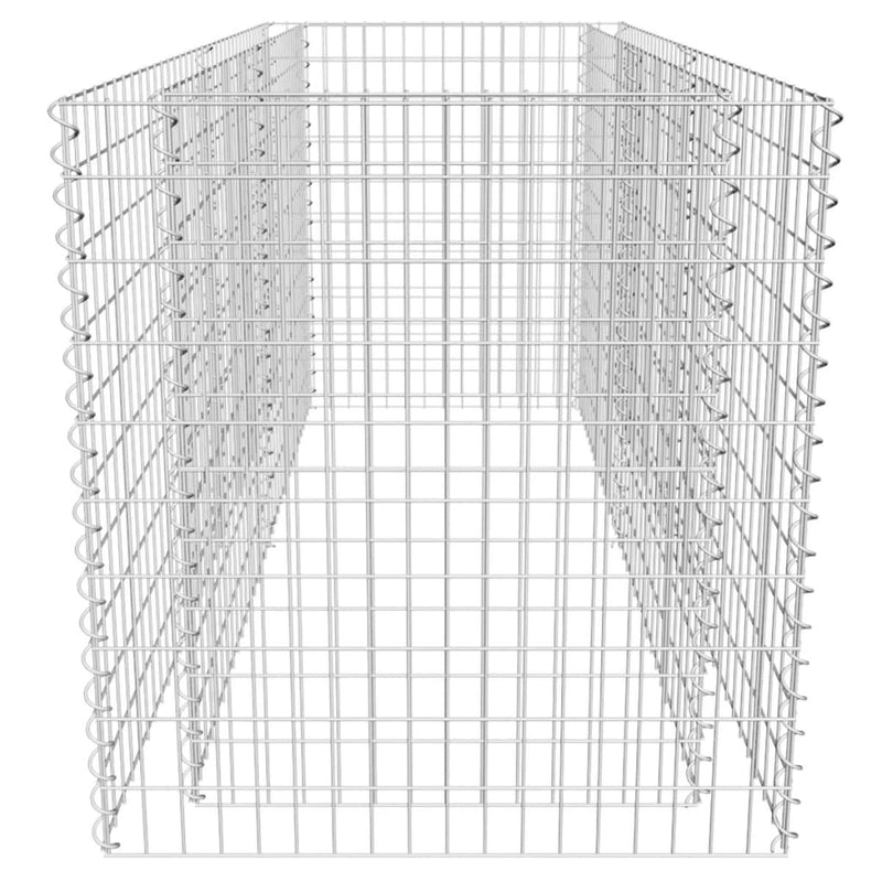 vidaXL ezüstszínű acél gabion magaságyás 180 x 90 x 100 cm