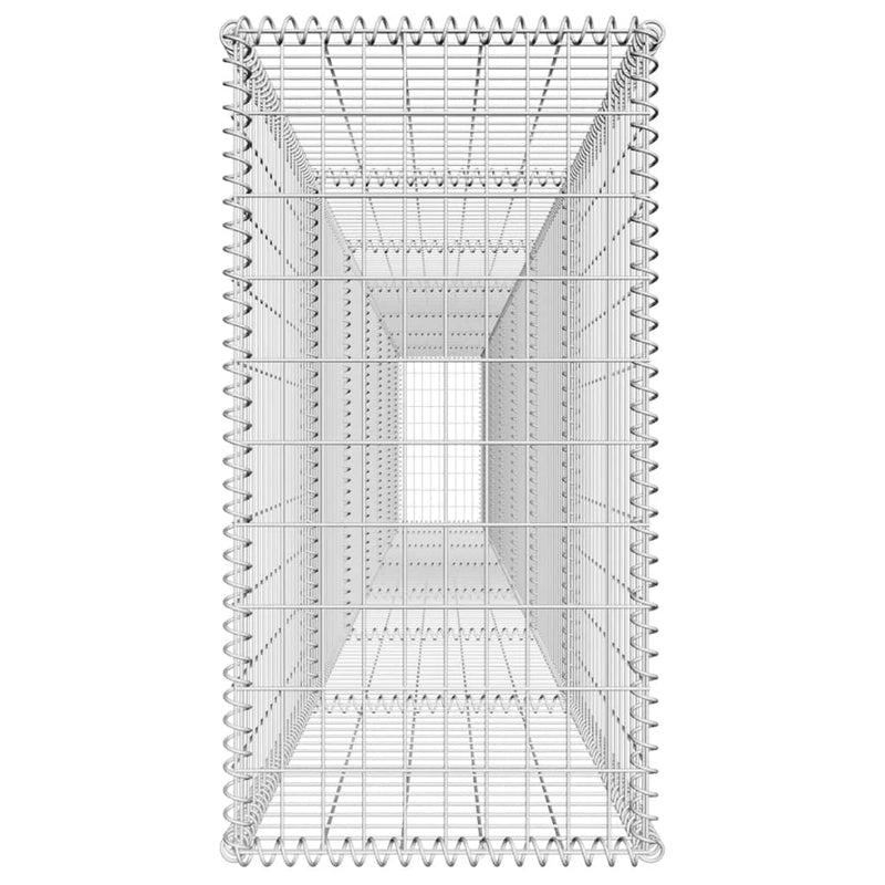 vidaXL horganyzott acél gabion fal fedéllel 600 x 50 x 100 cm
