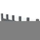 vidaXL U-alakú horganyzott acél gabion kosár 570 x 20 x 100 cm