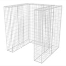 vidaXL acél gabion 1 db gurulós kukához 110 x 100 x 120 cm