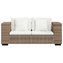 vidaXL 7 darabos kétszemélyes valódi rattan kanapé szett