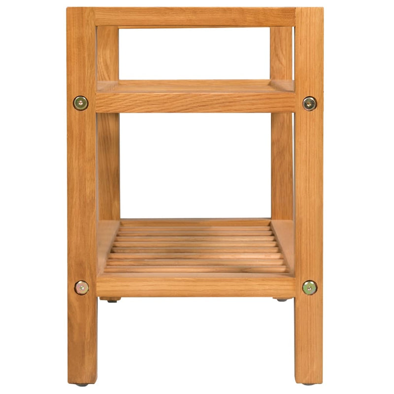 vidaXL tömör tölgyfa cipőtartó 2 polccal 50 x 27 x 40 cm