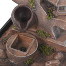 vidaXL Beltéri szökőkút LED-megvilágítással, polyresin