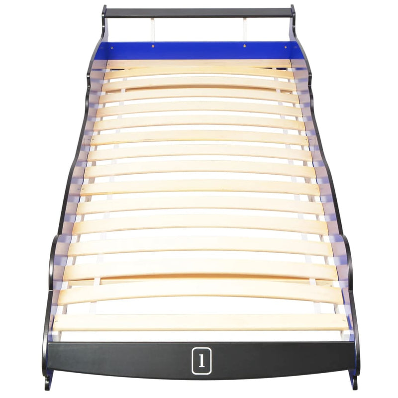 vidaXL kék versenyautó gyerekágy 90 x 200 cm