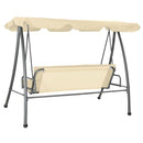 vidaXL homokfehér kültéri hintaágy tetőponyvával