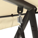 vidaXL homokfehér kültéri hintaágy tetőponyvával