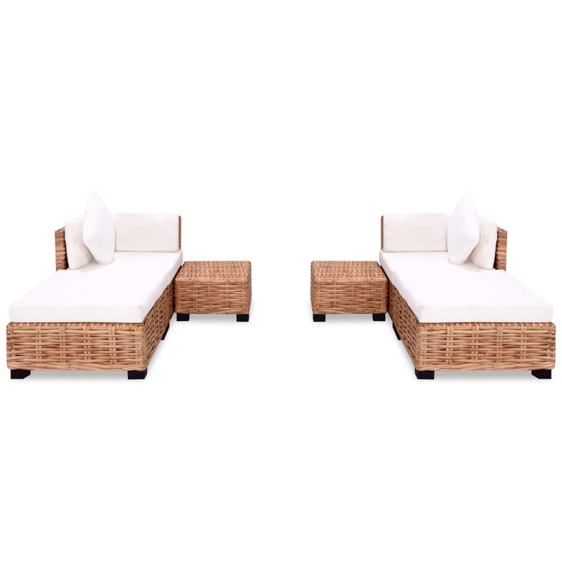 vidaXL 16 részes természetes rattan kanapészett