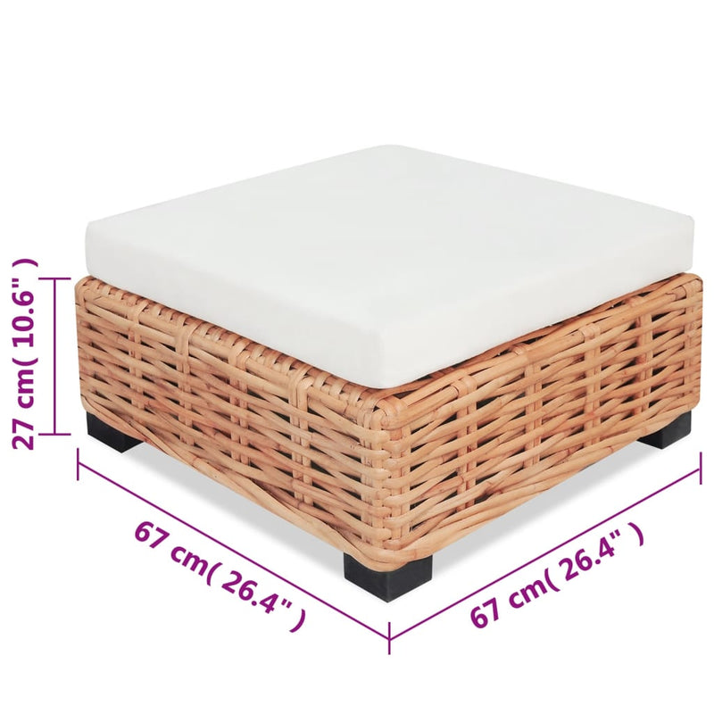 vidaXL 16 részes természetes rattan kanapészett