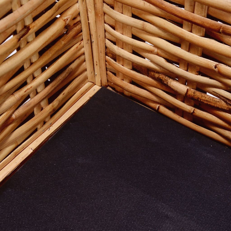 vidaXL 3-személyes természetes rattan kanapé