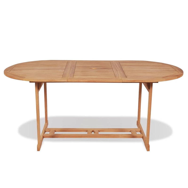 vidaXL tömör tíkfa kerti asztal 180 x 90 x 75 cm