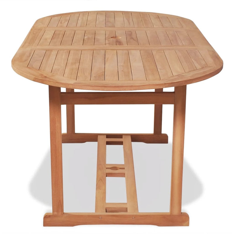 vidaXL tömör tíkfa kerti asztal 180 x 90 x 75 cm