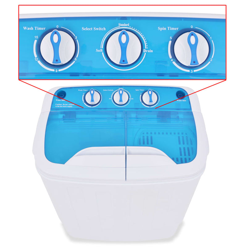 vidaXL mini ikermedencés mosógép 5.6 kg