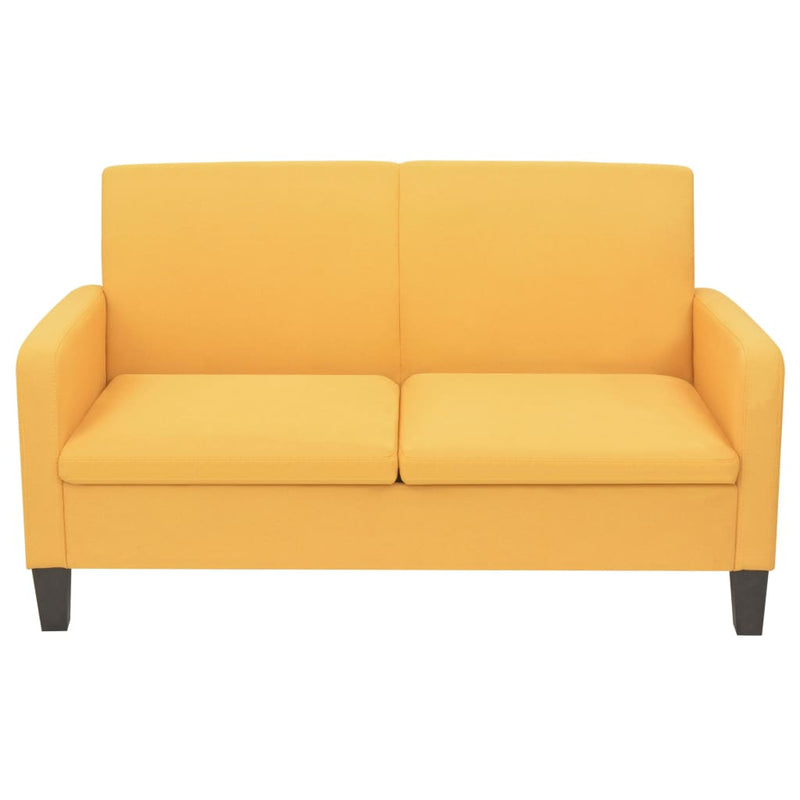 vidaXL 2 személyes sárga kanapé 135 x 65 x 76 cm
