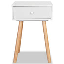 vidaXL 2 db fehér, tömör fenyőfa éjjeliszekrény 40 x 30 x 61 cm