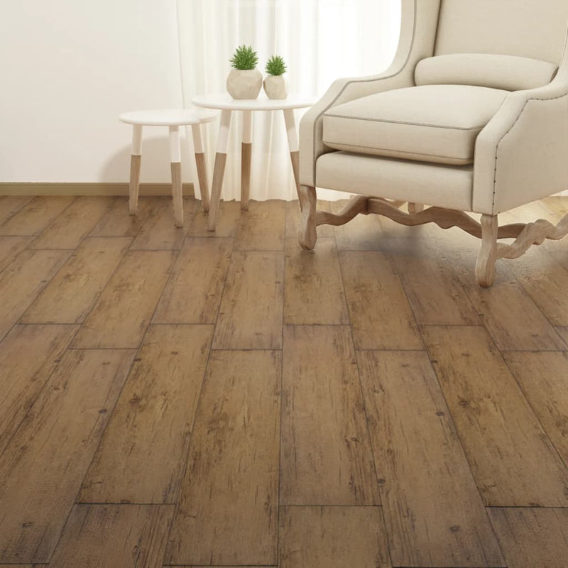 vidaXL dióbarna nem öntapadó PVC padlóburkoló lapok 2 mm 5,26 m²