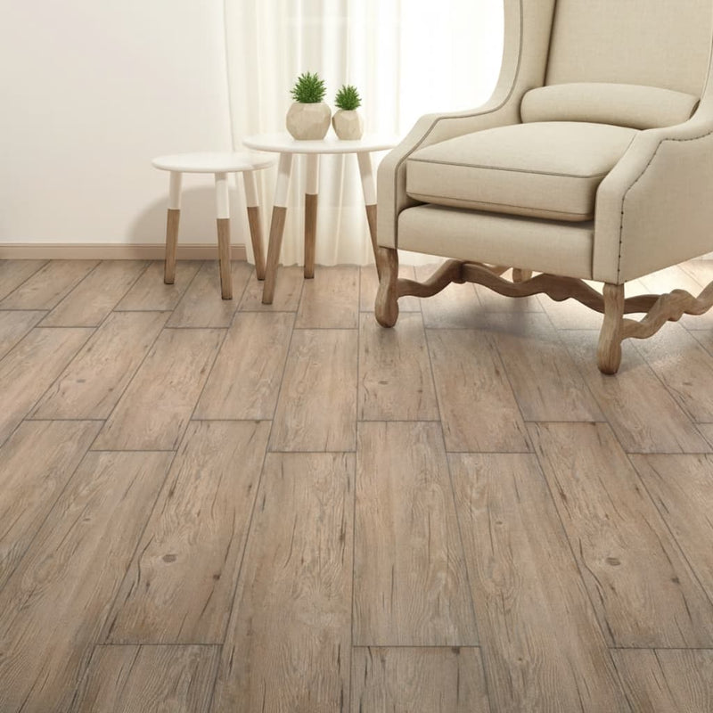 vidaXL barna tölgy nem öntapadó PVC padlóburkoló lapok 2 mm 5,26 m²