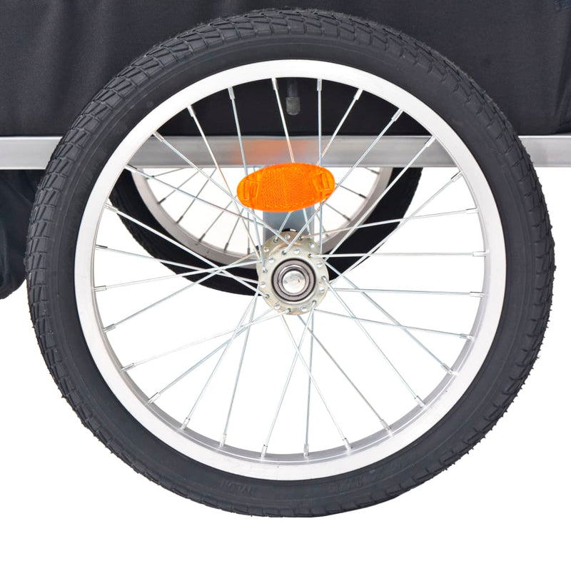 vidaXL piros és fekete kerékpár-utánfutó 30 kg