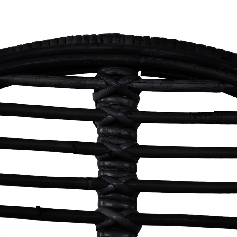 vidaXL 2 db fekete természetes rattan étkezőszék