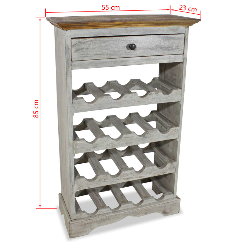 vidaXL tömör mahagóni fa bortartó állvány 55 x 23 x 85 cm