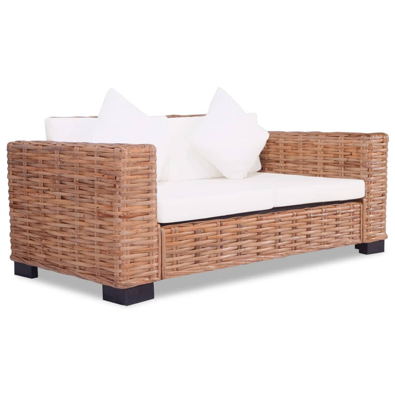 vidaXL 15 részes természetes rattan kanapészett