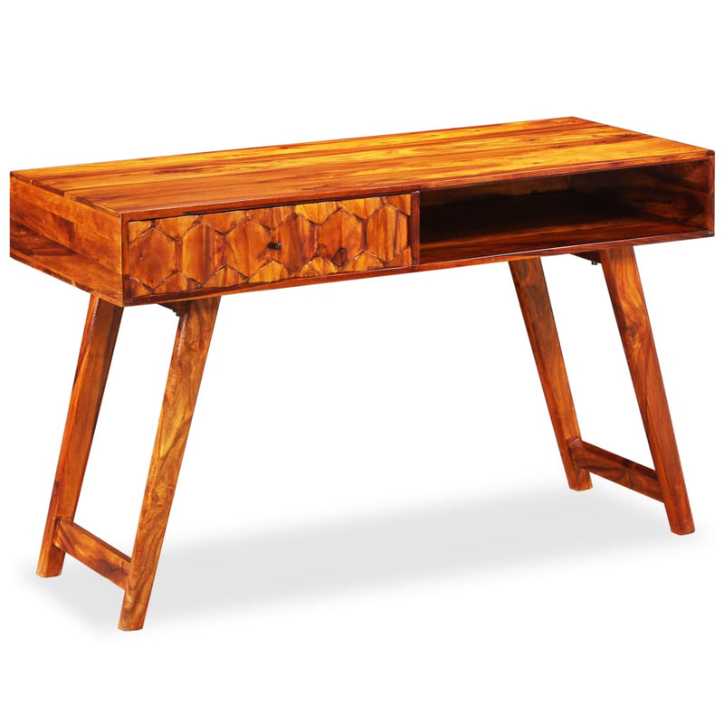 vidaXL tömör kelet-indiai rózsafa íróasztal 118 x 50 x 76 cm