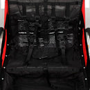 vidaXL 2 az 1-ben fekete és piros kerékpár-utánfutó és babakocsi