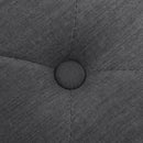 vidaXL sötétszürke tömör fa pad vászonkárpittal 110 x 38 x 48 cm