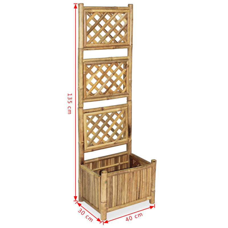 vidaXL bambusz kerti magaságyás apácaráccsal 40 cm